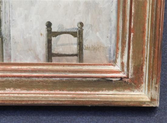 John Blight Incident - Adoration view through a Lewes window 24 x 36in.